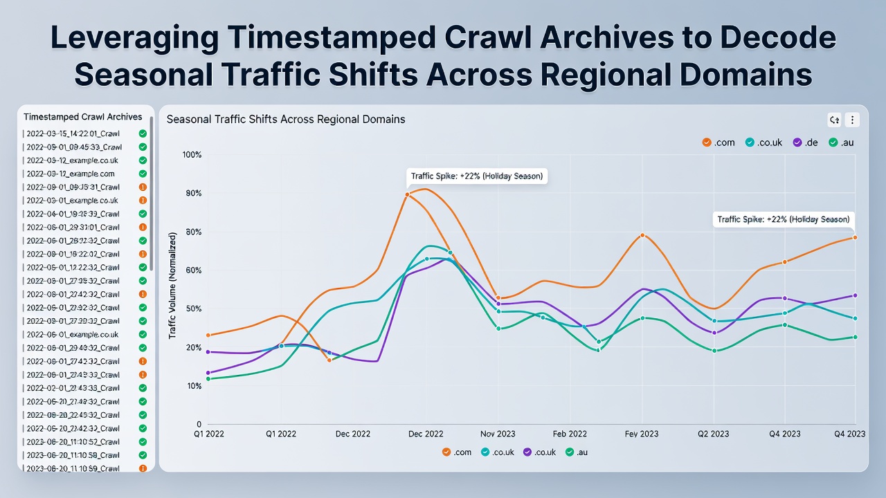 Comparison of seasonal archive snapshots across multiple regional TLDs
